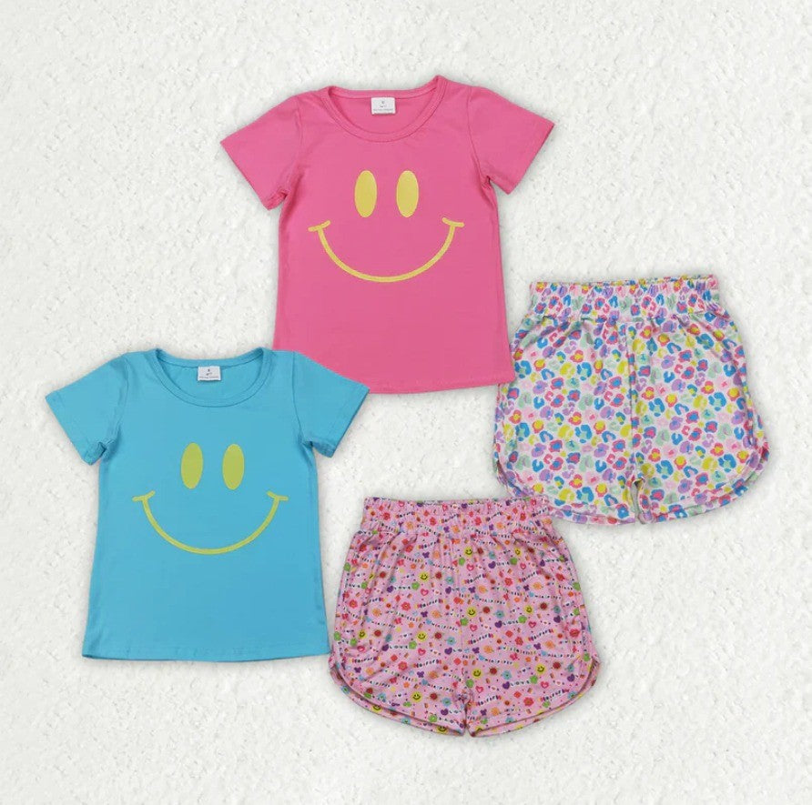 Smiley Face Short Set