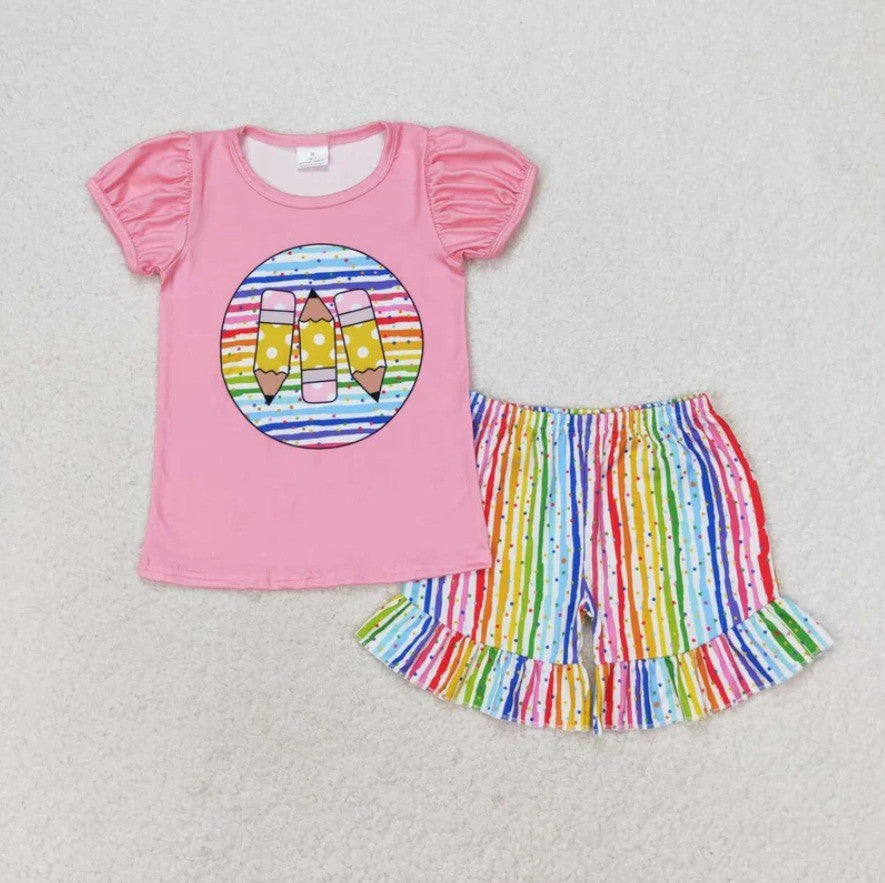 Striped Pencil School Set