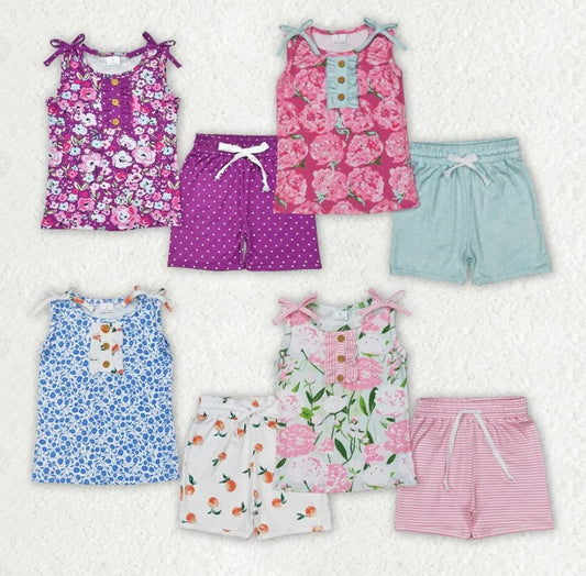 Floral Tank Short Set