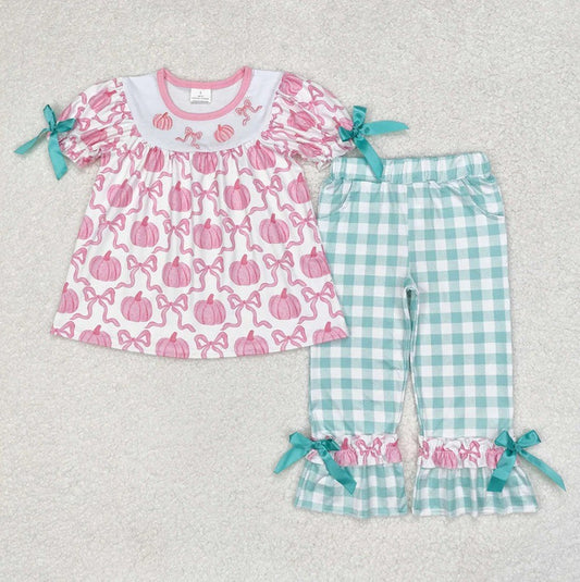 Vintage Smocked Style Pumpkin Set