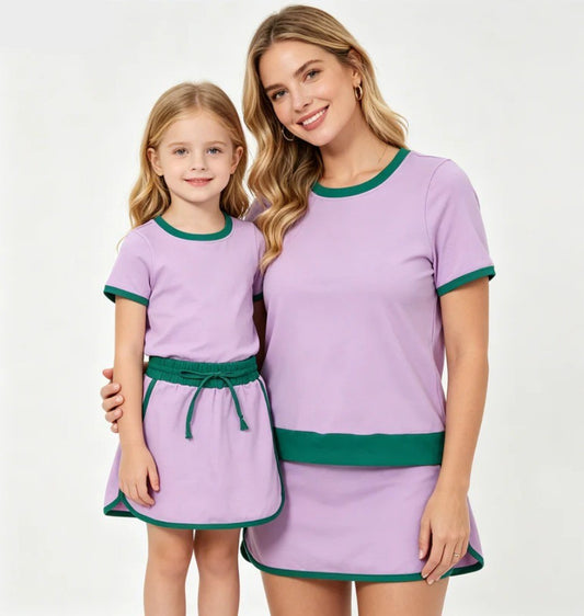 Mommy & Me Tennis Skort Set Lavendar Purple