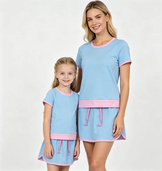 Mommy & Me Tennis Skort Set Blue