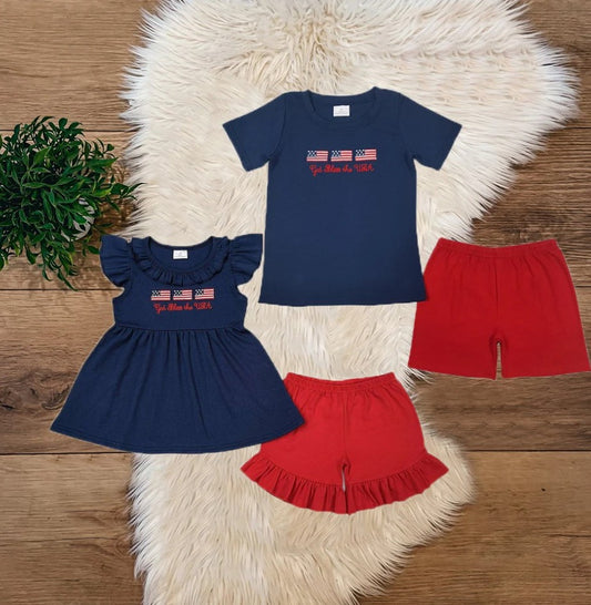 God Loves The USA Sibling Match Set