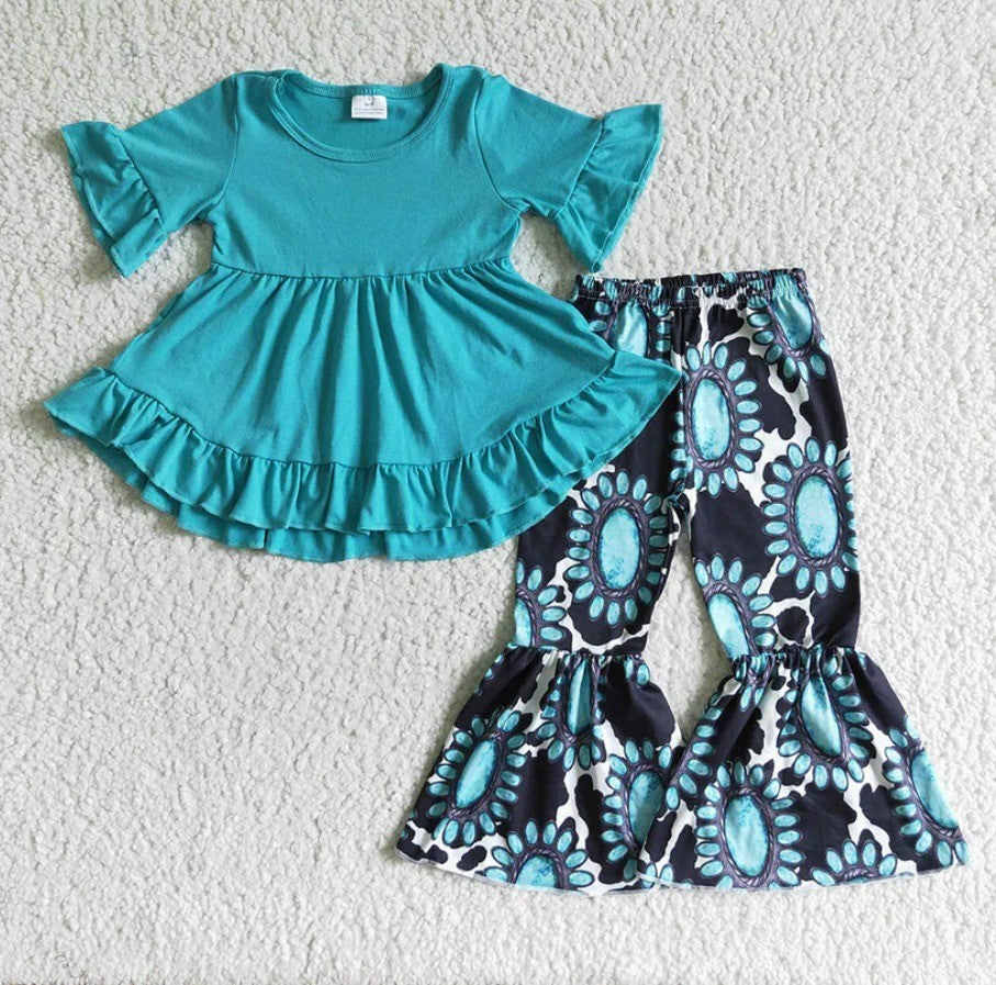 Girls Western Farm Sibling Bell Set