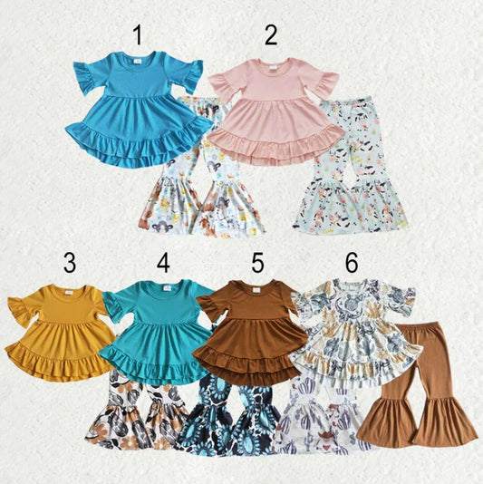 Girls Western Farm Sibling Bell Set