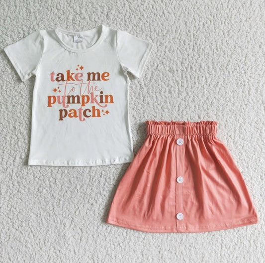 Take Me To The Pumpkin Patch Skirt Set