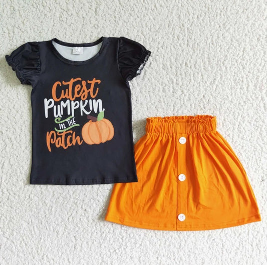 Cutest Pumpkin In The Patch Skirt Set